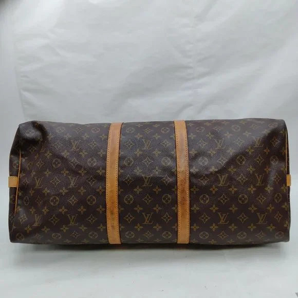 LOUIS VUITTON KEEPALL 60 BANDOULIERE TRAVEL BAG MONOGRAM - Picture 5 of 12